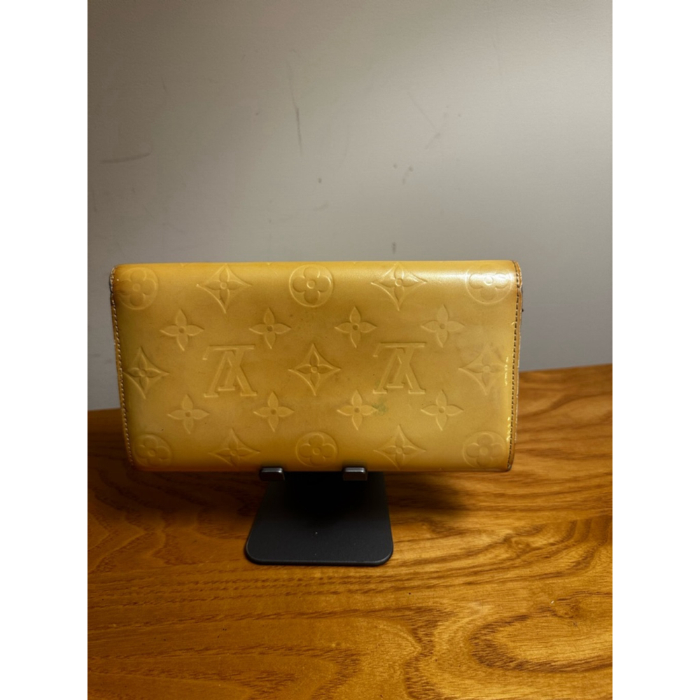 Louis Vuitton Yellow Leather Vernis Long Flap Wallet - Picture 3 of 11